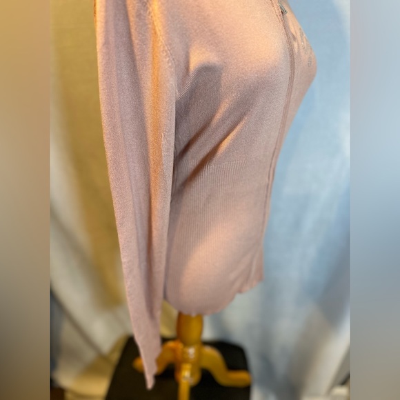 NWT! Guess Bling Sequin Francer Full Zip Sweater Hoodie Pink - Picture 12 of 15